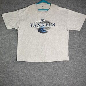 New York Yankees Mens T-shirt Size 3xl Baseball Sports Gray Graphic Print